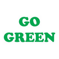 Go Green Text Temporary Tattoo